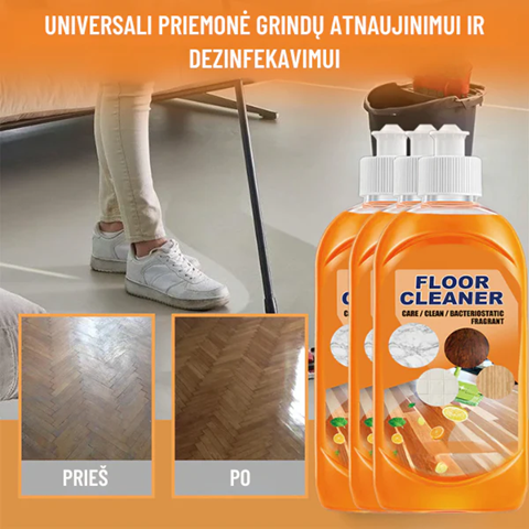 Universalus dezinfekuojantis ir atnaujinantis grindų valiklis