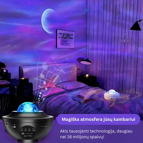 Magiškas žvaigždėto dangaus projektorius