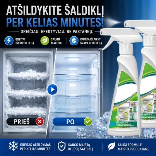 Šaldytuvo ir šaldiklio atitirpinimo purškiklis