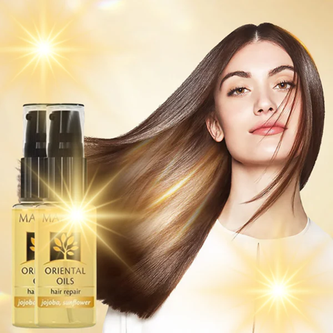 Maitinanti ir plaukus tiesinanti priemonė