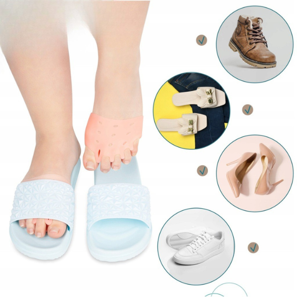 Elastinės gelio juostos hallux valgus korekcijai ir gydymui