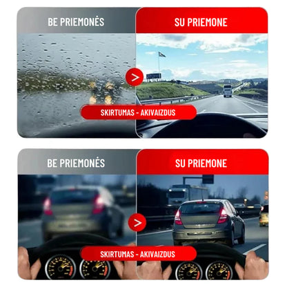 NANO priemonė automobilio stiklui nuo lietaus ir purvo
