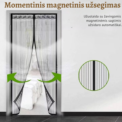Magnetinė durų užuolaida nuo uodų