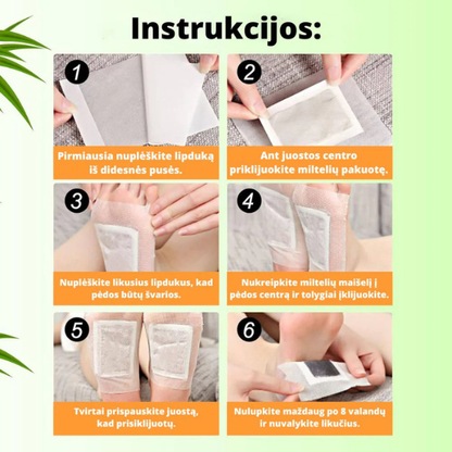 Detoksikuojantys pėdų pleistrai