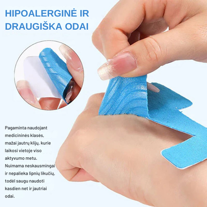 Kineziterapinė juosta hallux valgus korekcijai ir gydymui