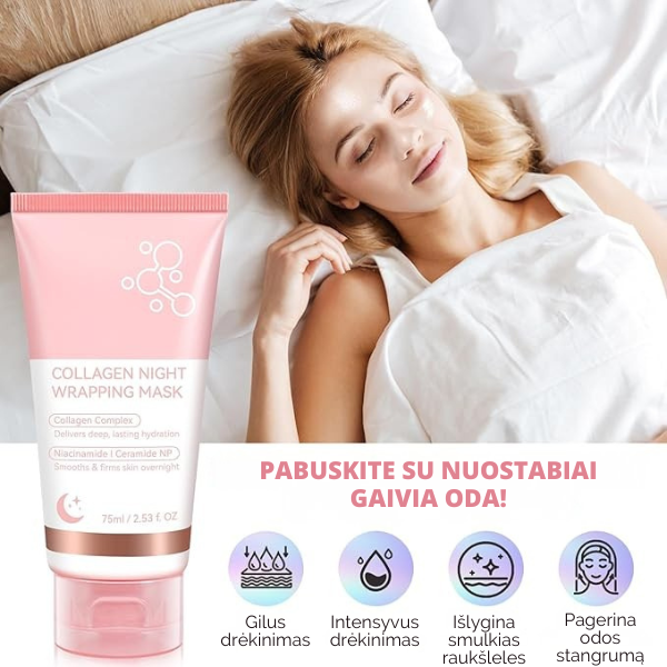 Naktinė kolageno veido kaukė