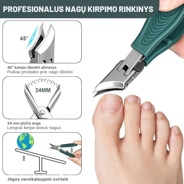Profesionalus nagų kirpimo rinkinys