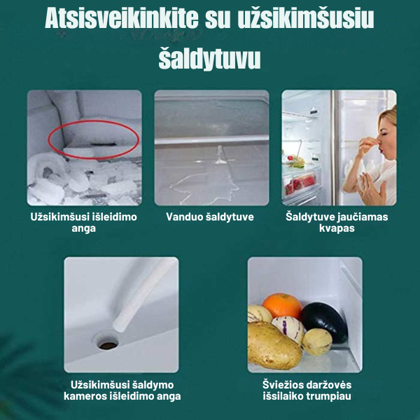Šaldytuvo drenažo valymo rinkinys