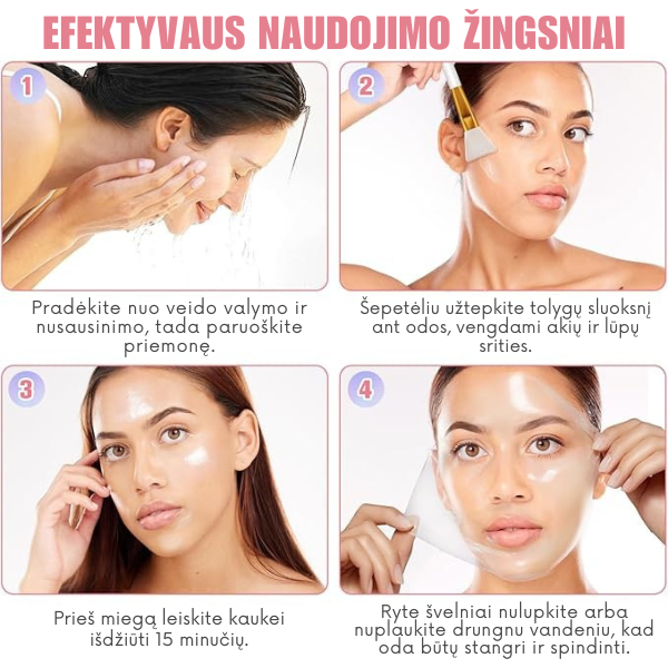 Naktinė kolageno veido kaukė