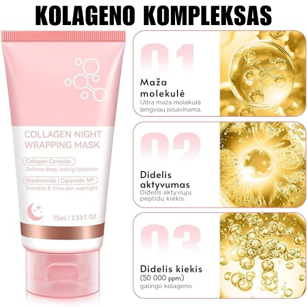 Naktinė kolageno veido kaukė