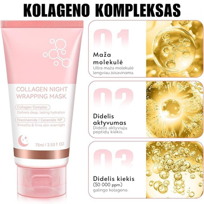 Naktinė kolageno veido kaukė