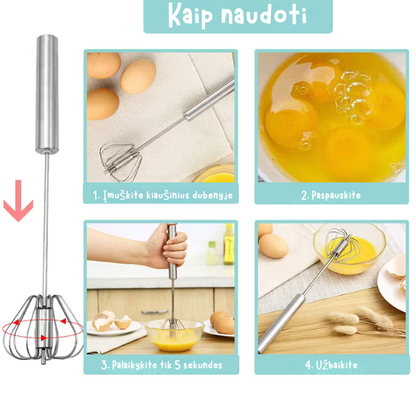 Pusiau automatinė plakimo šluotelė